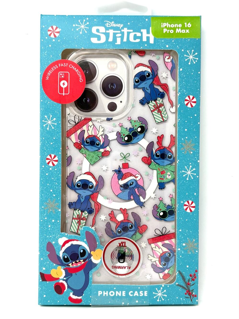 Disney Stitch Christmas iPhone 16 Pro Max Case Skinny Dip Glitter Xmas Santa NIP